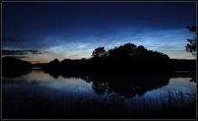 Lysende natteskyer Rørbæk sø